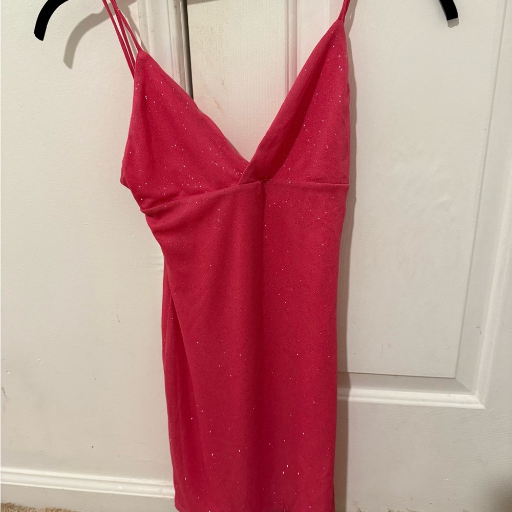 Sparkling Pink Slip Dress